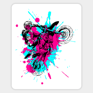 Splash Paint Motocross Magnet